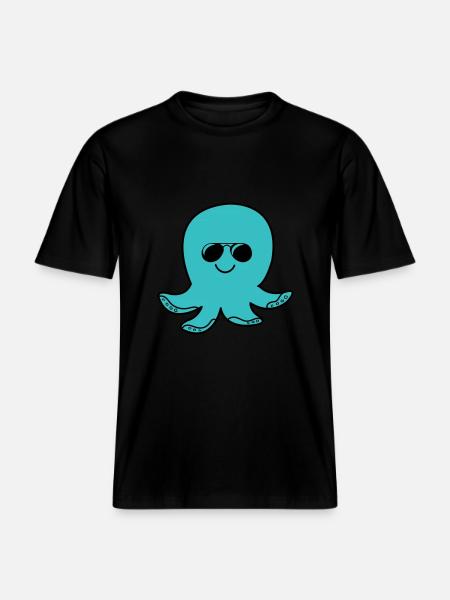 oktopus cool -  RELAXED FIT Unisex Organic T-Shirt - Schwarz