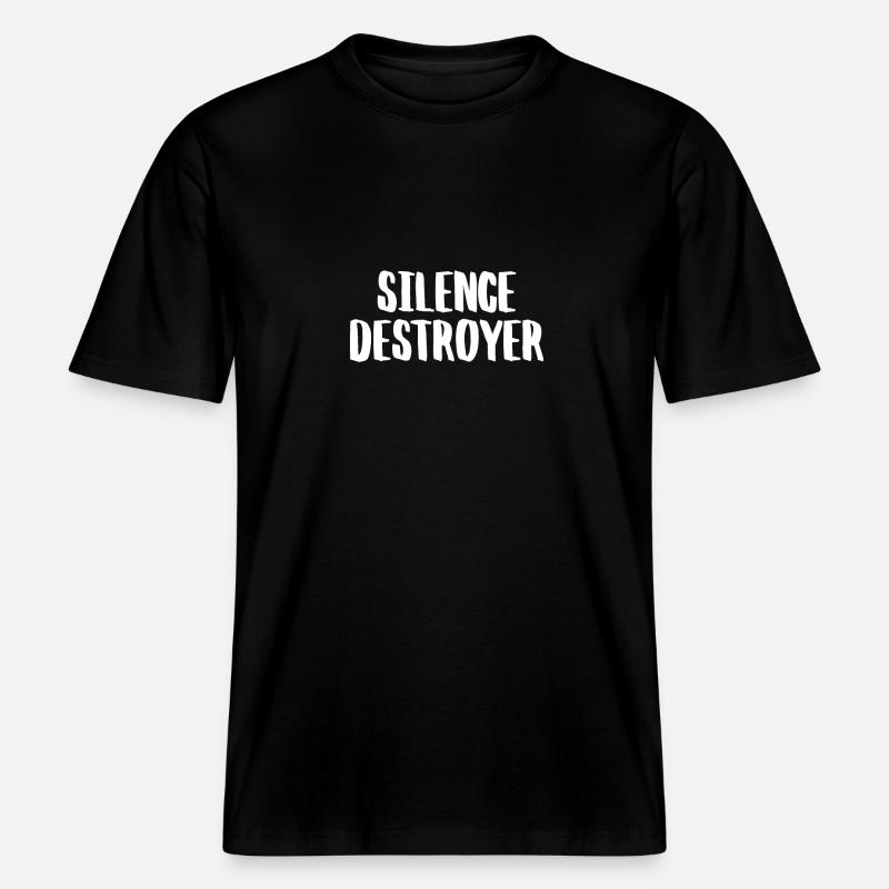 Silence Destroyer Zerstörer der Stille -  RELAXED FIT Unisex Organic T-Shirt - Schwarz