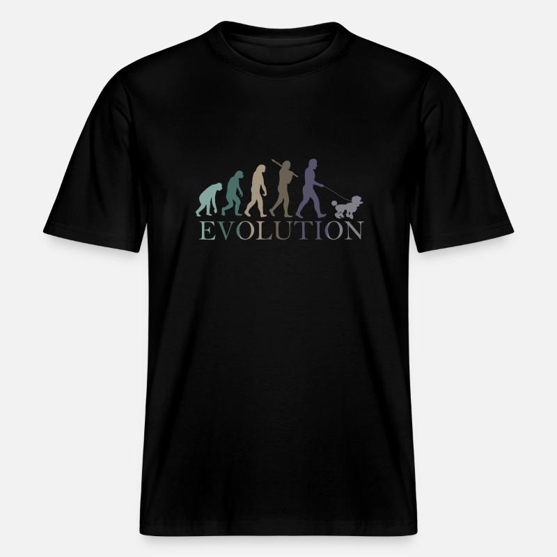 CANICHE ÉVOLUTION -  T-shirt unisexe RELAXED FIT en coton bio - noir