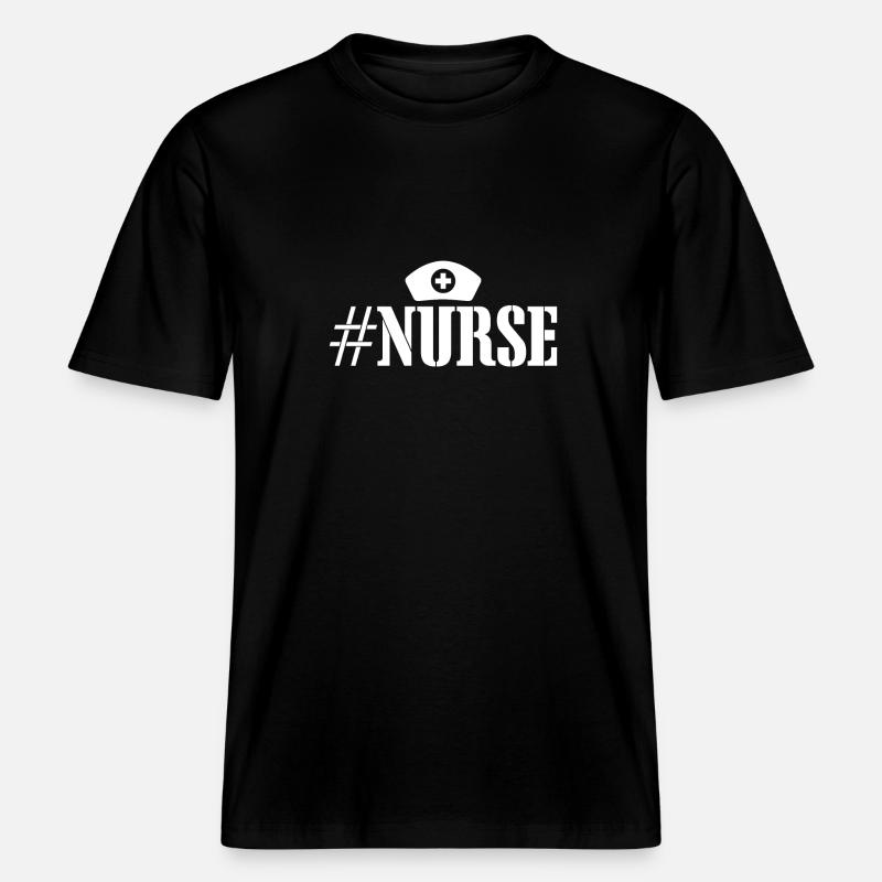 Nurse Krankenschwester Spruch Statement Beruf - RELAXED FIT Unisex Organic T-Shirt - Schwarz