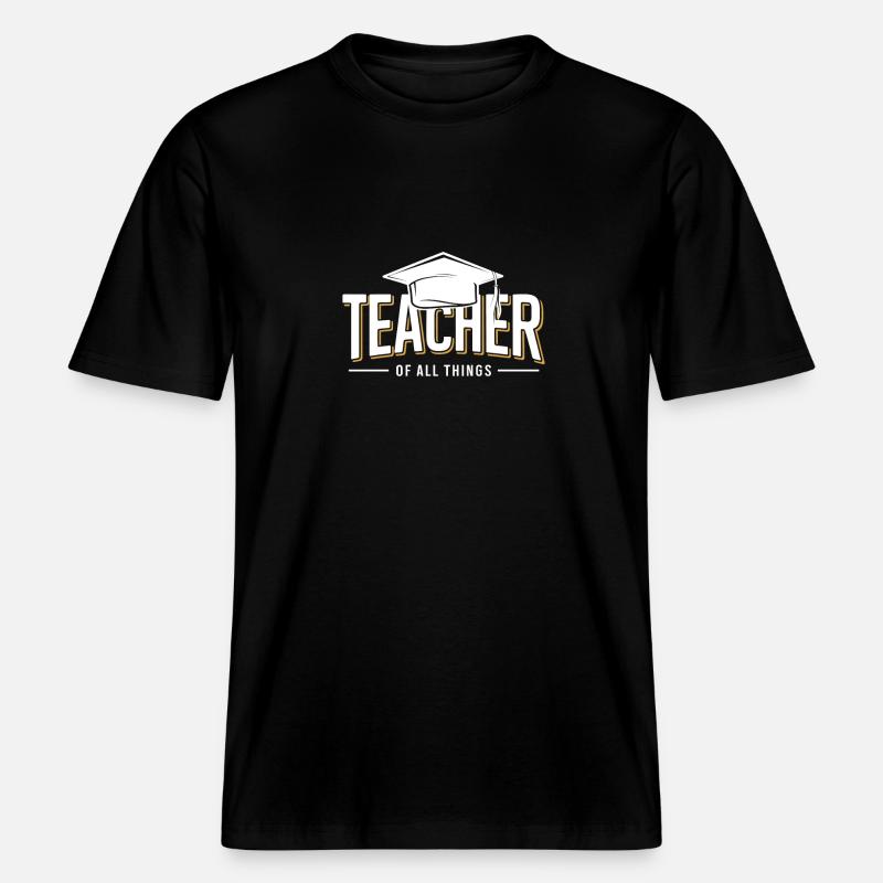 Enseignant Enseignant École Profession -  T-shirt unisexe RELAXED FIT en coton bio - noir