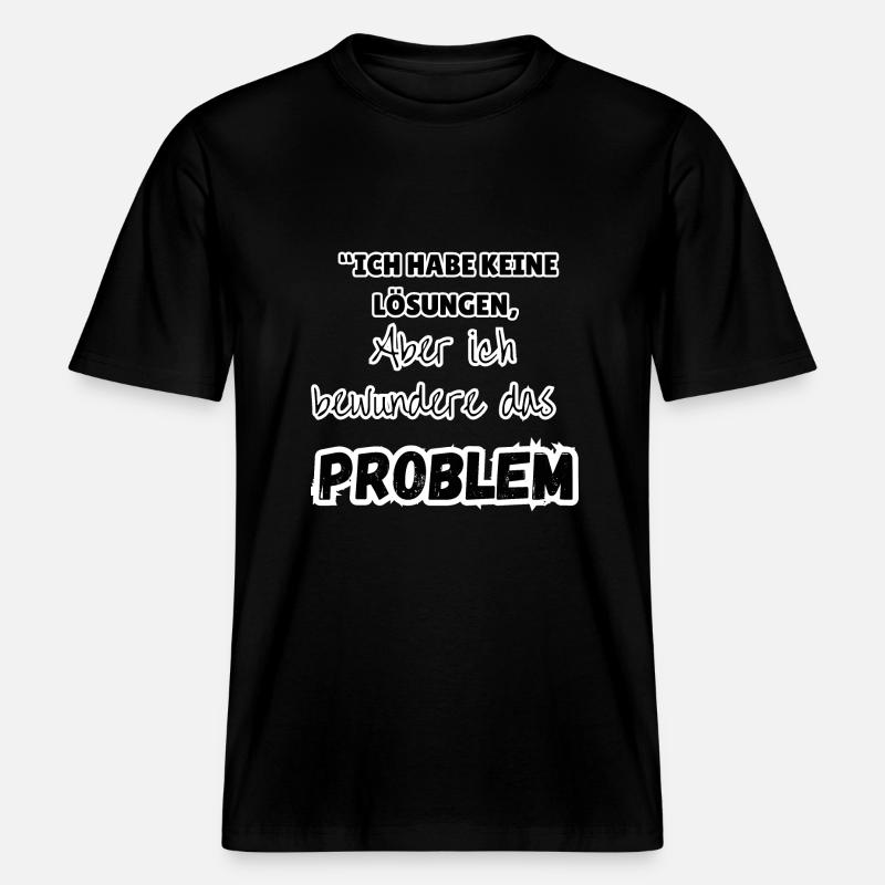 "Problem solution" -  RELAXED FIT Unisex Organic T-Shirt - black