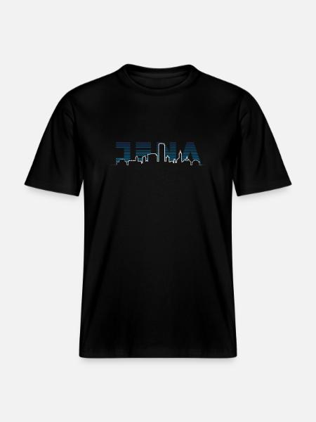 Jena Silhouette Skyline - RELAXED FIT Unisex Organic T-Shirt - black