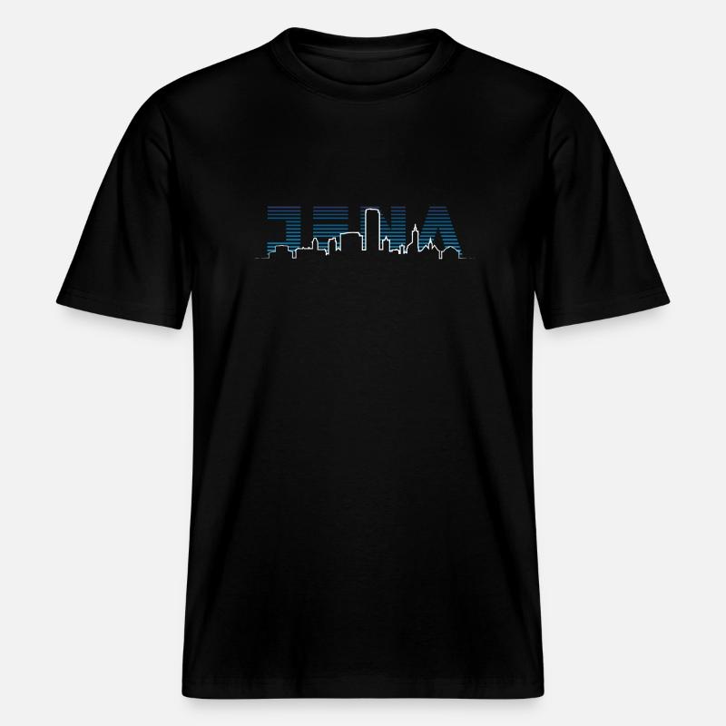 Silhouette d’Iéna, Horizon -  T-shirt unisexe RELAXED FIT en coton bio - noir