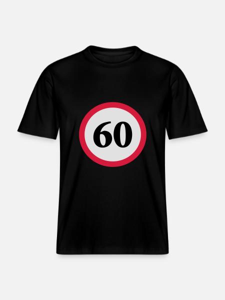 geschwindigkeitstafel_60 - RELAXED FIT Unisex Organic T-Shirt - Schwarz