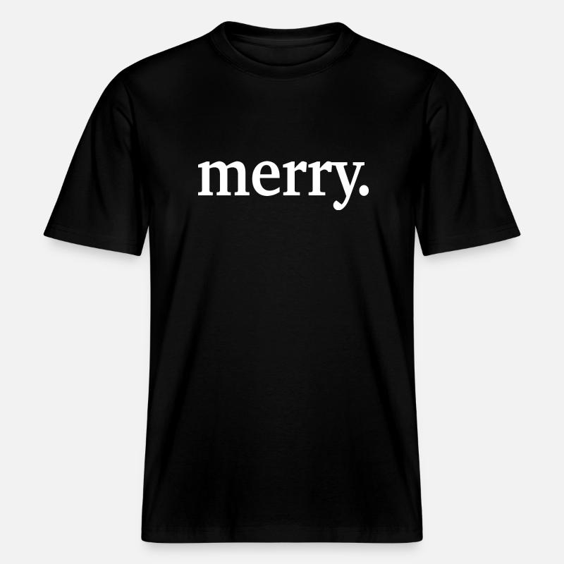 JOYEUX NOËL -  T-shirt unisexe RELAXED FIT en coton bio - noir