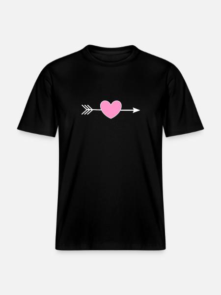 Saint-Valentin, Saint-Valentin, Saint-Valentin -  T-shirt unisexe RELAXED FIT en coton bio - noir