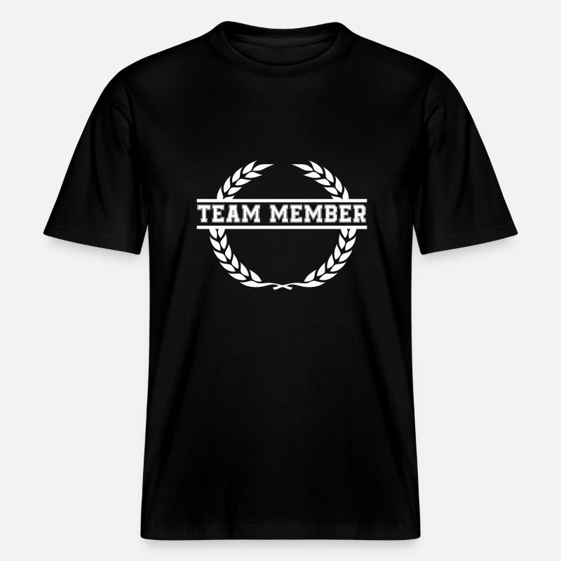 Wreath Team Member - RELAXED FIT Unisex Organic T-Shirt - black