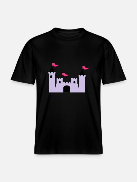 castle - RELAXED FIT Unisex Organic T-Shirt - black