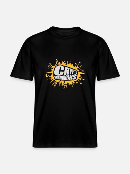 crypto is for virgins -  RELAXED FIT Unisex Organic T-Shirt - black