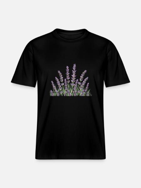 Lavender stalks Lavender -  RELAXED FIT Unisex Organic T-Shirt - black