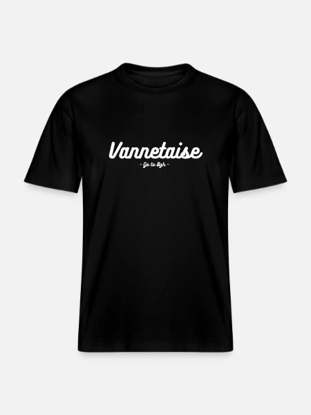 Vannetaise - T-shirt unisexe RELAXED FIT en coton bio - noir