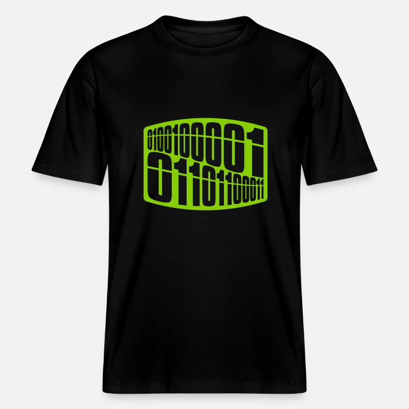 Binär Code Programm Sprache -  RELAXED FIT Unisex Organic T-Shirt - Schwarz