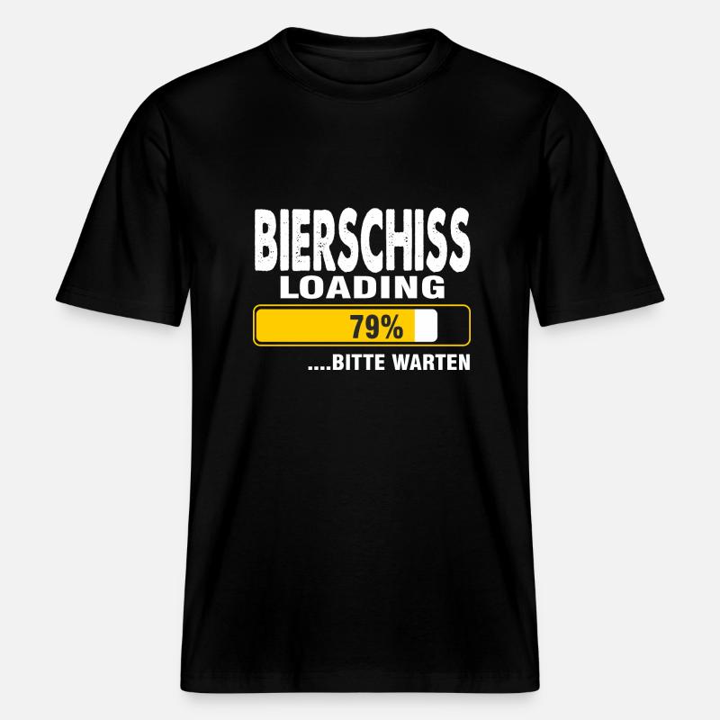 Bierschiss loading Bierparty Biertrinker kostüm -  RELAXED FIT Unisex Organic T-Shirt - Schwarz
