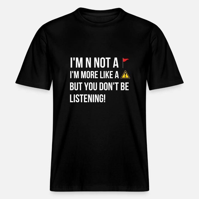 Relation relationnelle Rencontres Dire anglais -  T-shirt unisexe RELAXED FIT en coton bio - noir
