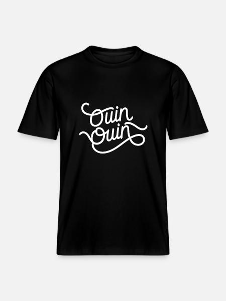 Ouin ouin -  T-shirt unisexe RELAXED FIT en coton bio - noir