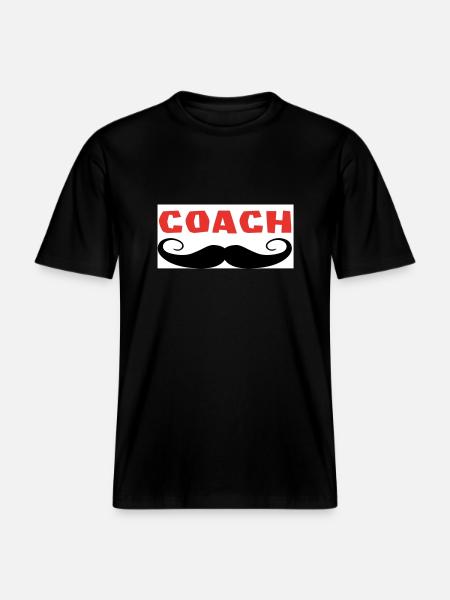 COACH Schnurrbart -  RELAXED FIT Unisex Organic T-Shirt - Schwarz