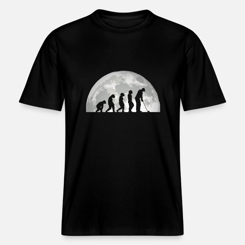 Golfer Evolution Golf -  RELAXED FIT Unisex Organic T-Shirt - black