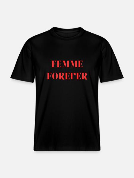 Woman forever -  RELAXED FIT Unisex Organic T-Shirt - black