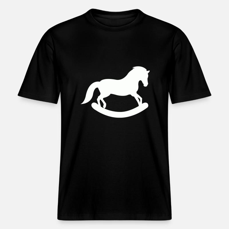 Cheval à bascule -  T-shirt unisexe RELAXED FIT en coton bio - noir
