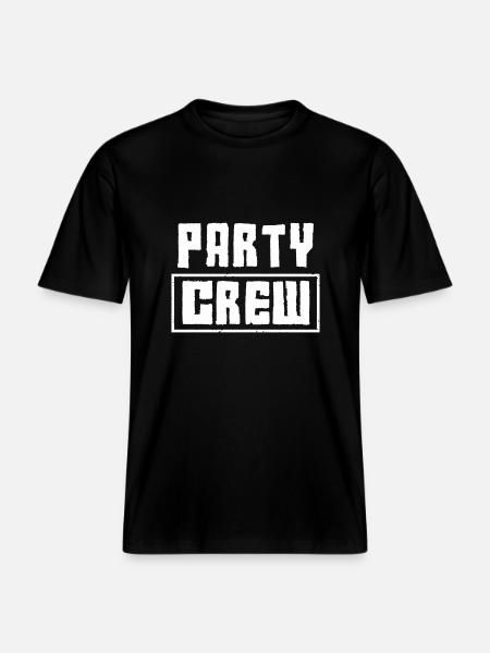 party crew -  RELAXED FIT Unisex Organic T-Shirt - Schwarz