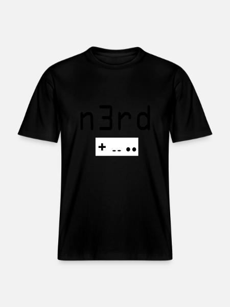 Nerd -  RELAXED FIT Unisex Organic T-Shirt - Schwarz