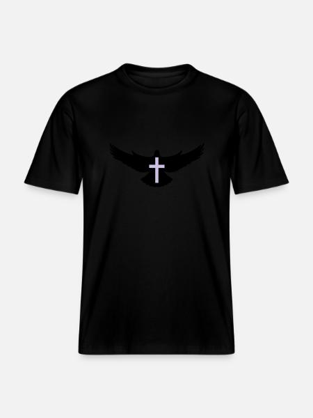 taube_heiliger_geist2 - RELAXED FIT Unisex Organic T-Shirt - Schwarz