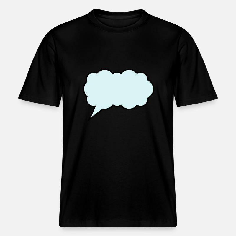 cloud bubble design -  RELAXED FIT Unisex Organic T-Shirt - black