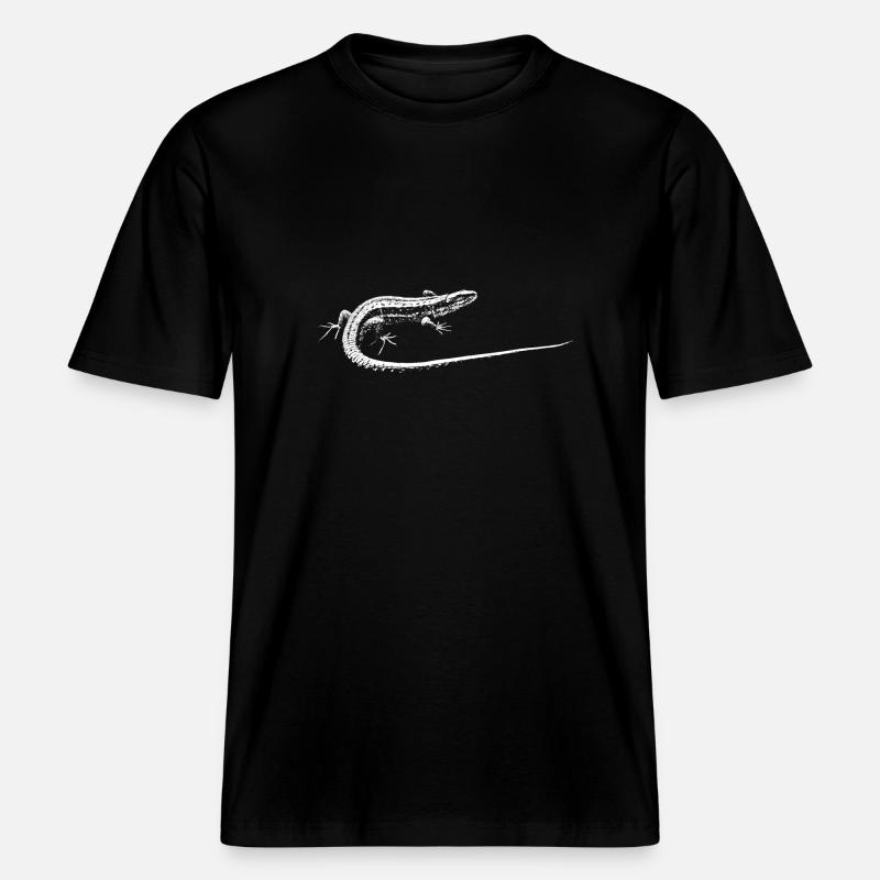Eidechse / Lizard -  RELAXED FIT Unisex Organic T-Shirt - black
