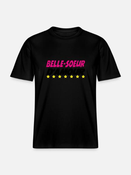 Smuk søster af kærlighed -  Økologisk unisex T-shirt RELAXED FIT - sort