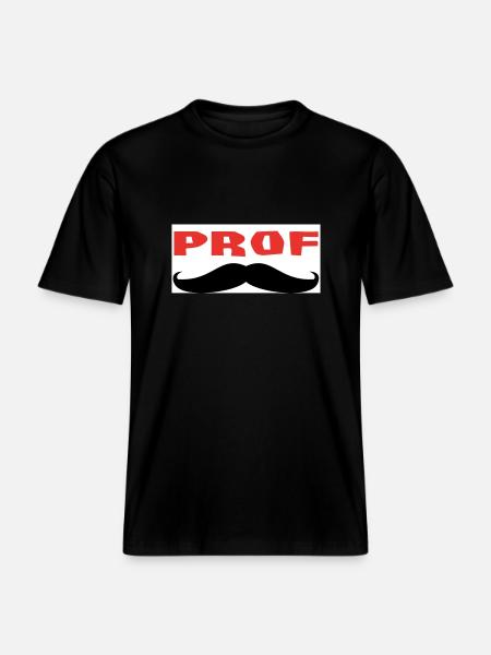 PROF -  T-shirt unisexe RELAXED FIT en coton bio - noir