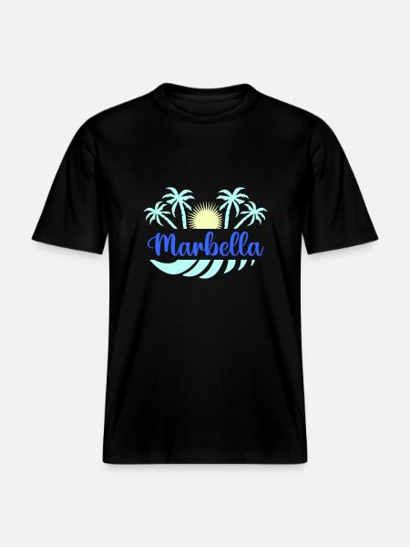 Marbella - RELAXED FIT Unisex Organic T-Shirt - black