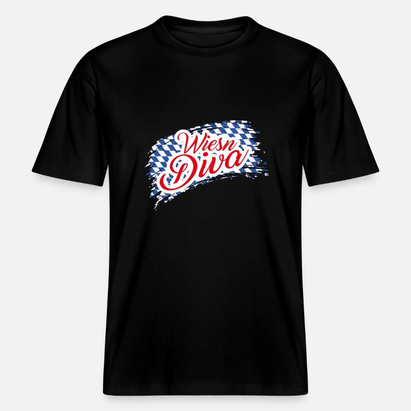 Wiesen Diva -  RELAXED FIT Unisex Organic T-Shirt - Schwarz