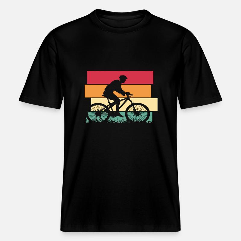 Vélo VTT Rétro -  T-shirt unisexe RELAXED FIT en coton bio - noir