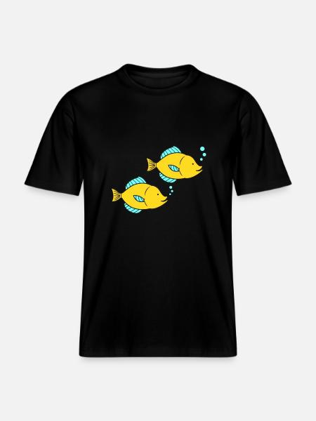 Pisces Comic -  RELAXED FIT Unisex Organic T-Shirt - black
