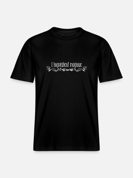 ingrédient magique - T-shirt unisexe RELAXED FIT en coton bio - noir