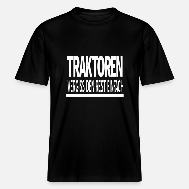 Tracteurs - T-shirt unisexe RELAXED FIT en coton bio - noir