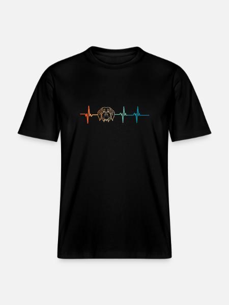 Shih Tzu Herzschlag - RELAXED FIT Unisex Organic T-Shirt - Schwarz