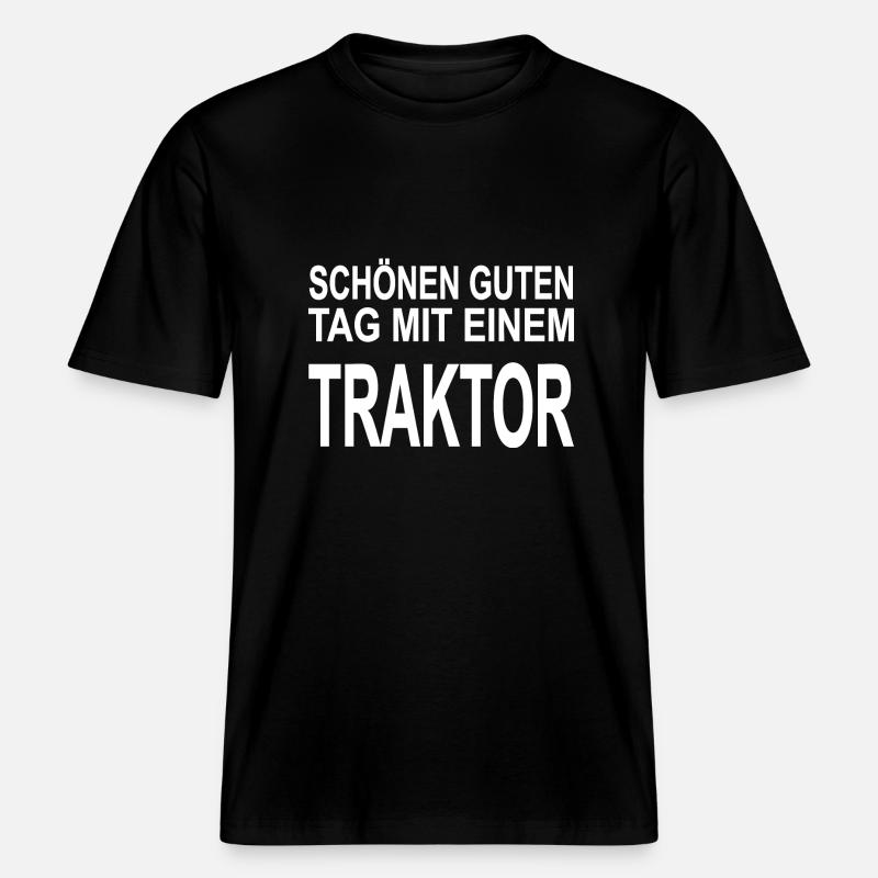 Traktor - RELAXED FIT Unisex Organic T-Shirt - Schwarz