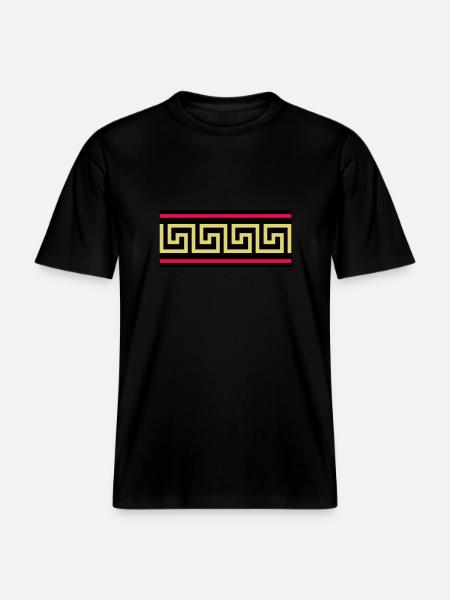 Clef Grèque - T-shirt unisexe RELAXED FIT en coton bio - noir