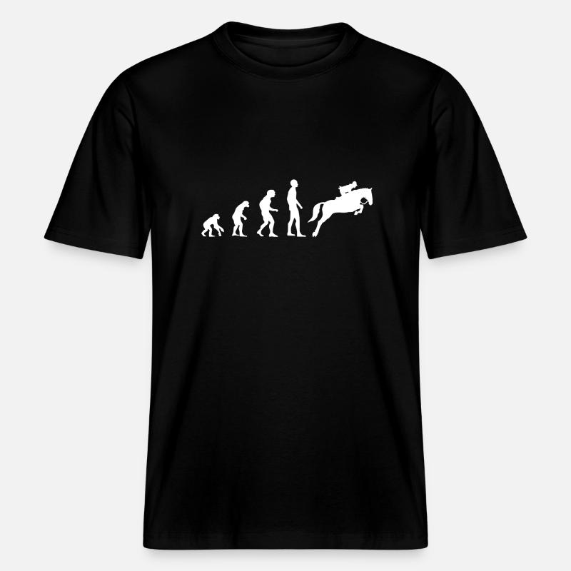 Evolution Saut d'obstacles -  T-shirt unisexe RELAXED FIT en coton bio - noir