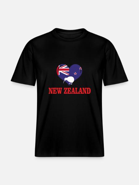 New Zealand - RELAXED FIT Unisex Organic T-Shirt - Schwarz