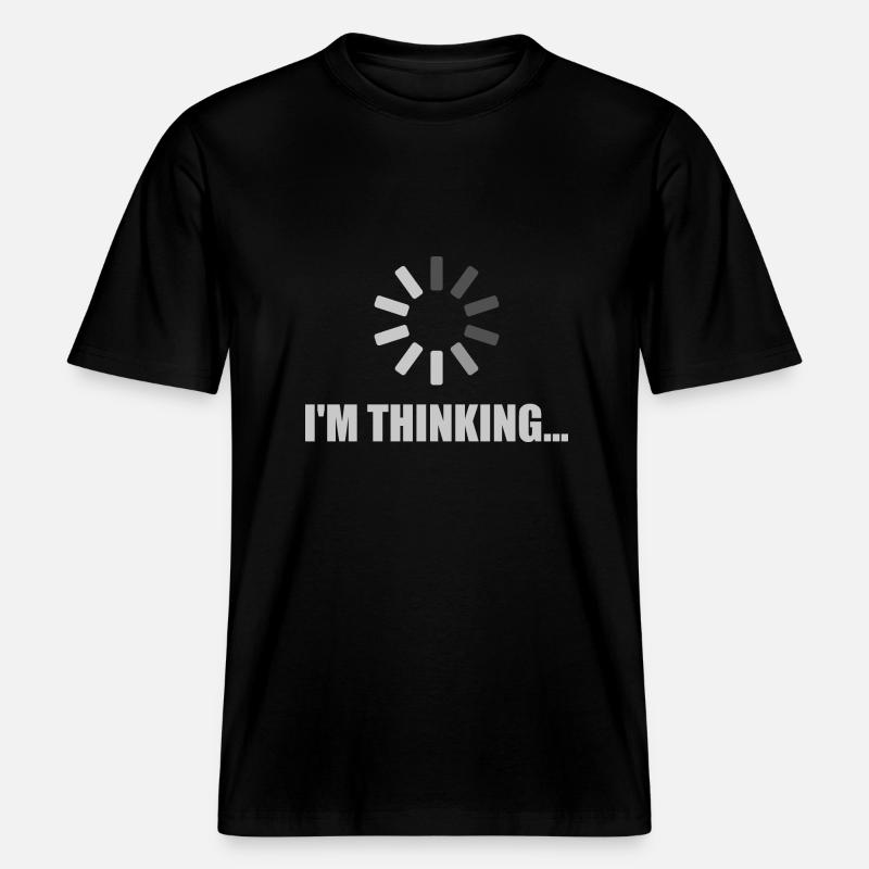 I'm Thinking - Loading Symbol -  RELAXED FIT Unisex Organic T-Shirt - Schwarz