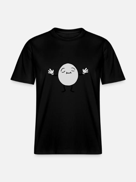 Conception d’Egg Man -  T-shirt unisexe RELAXED FIT en coton bio - noir