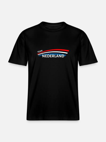 Team Nederland -  Uniseks RELAXED FIT bio-T-shirt - zwart