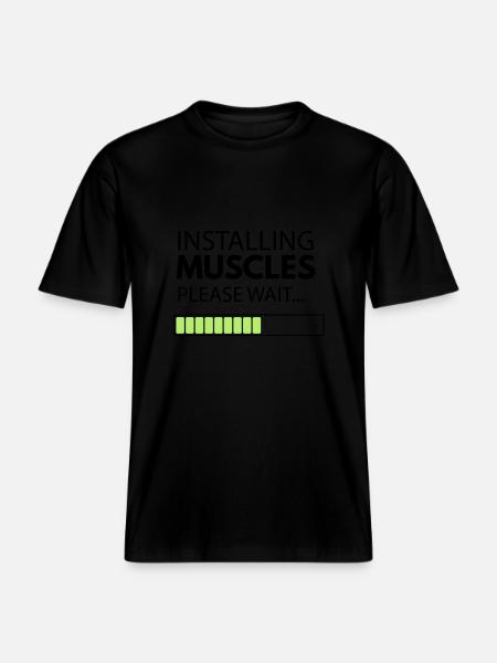 muscle_man -  RELAXED FIT Unisex Organic T-Shirt - black