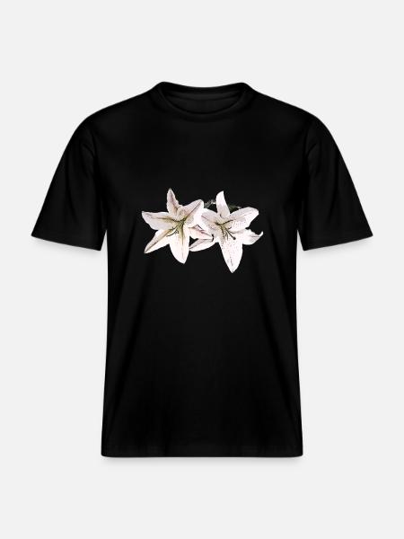 Lily / Lilium / Lily - RELAXED FIT Unisex Organic T-Shirt - black