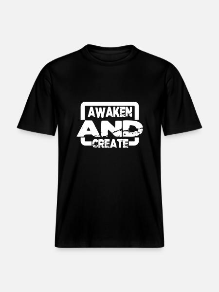 self-realization geek awareness joke breakthrough - RELAXED FIT Unisex Organic T-Shirt - black