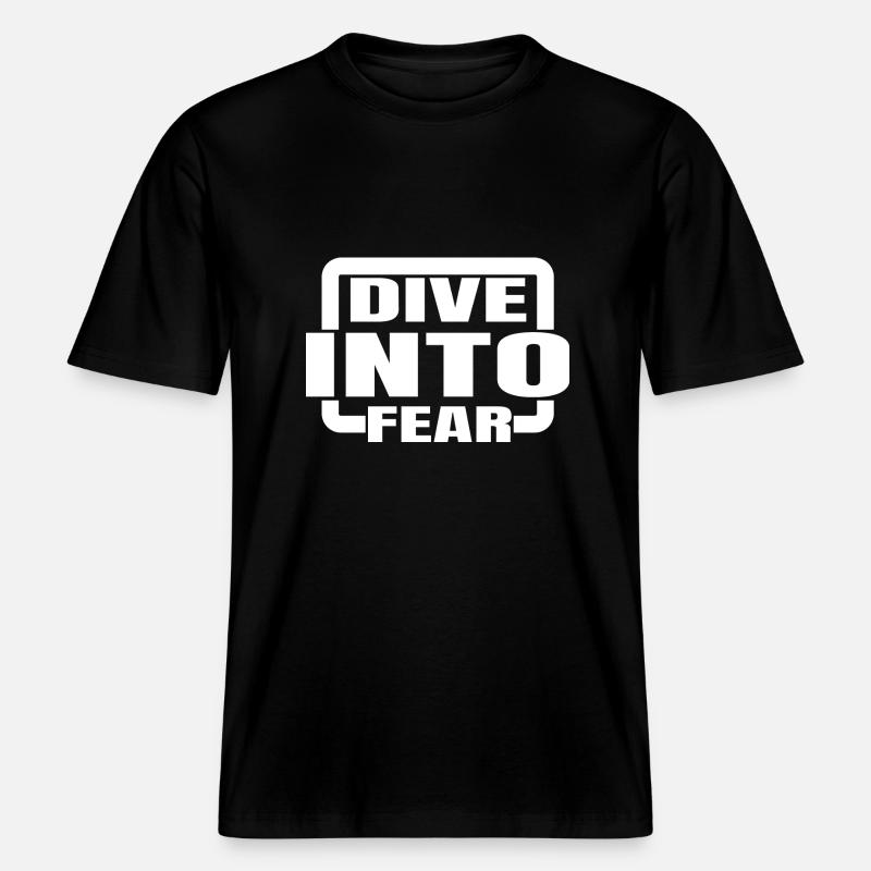 bungee jumping safety courage mindset - RELAXED FIT Unisex Organic T-Shirt - Schwarz