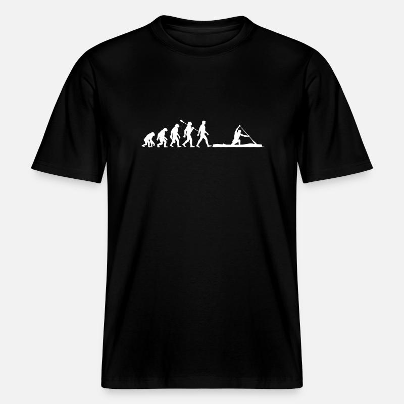 Évolution - Canadiens - Canoë - Compétition -  T-shirt unisexe RELAXED FIT en coton bio - noir